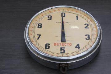 huge hanging scale, vintage Brooklyn Detecto produce scale works but needs restoration  new glass