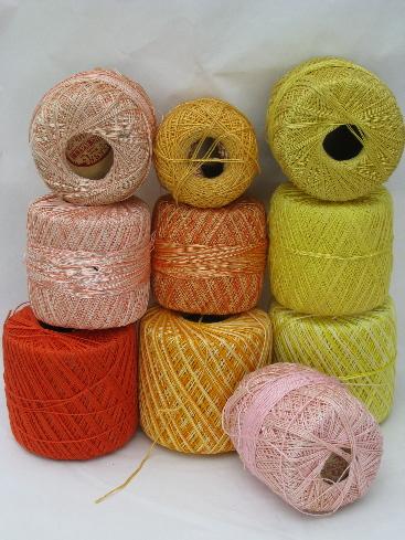 huge lot crochet cotton thread, different weights & colors 50+ balls