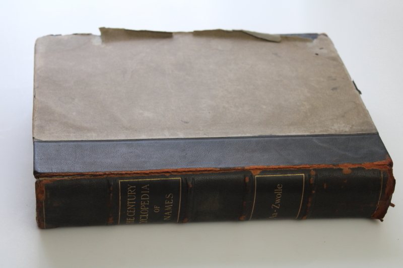 huge old book The Times London vintage 1905 Cyclopedia of Names Century dictionary of people, places