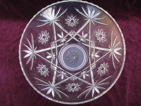 huge pres-cut pattern glass bowl, for punch or holiday entertaining