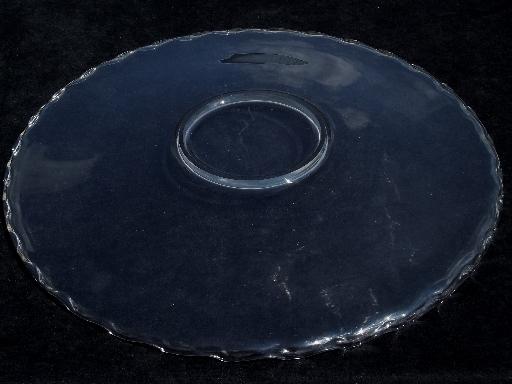 huge round cake / torte plate, vintage Century Fostoria pattern glass