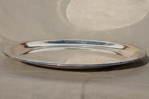 huge silver plate serving tray, cake platter or punch bowl plate, vintage silverplate