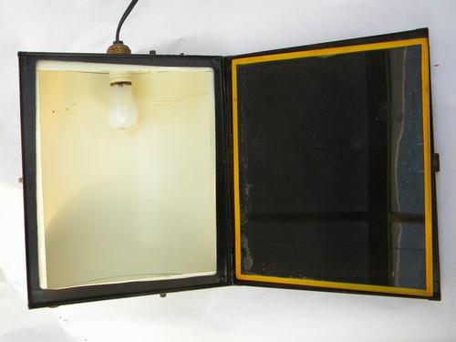 industrial vintage Kodak model C photography safelight w/amber filter