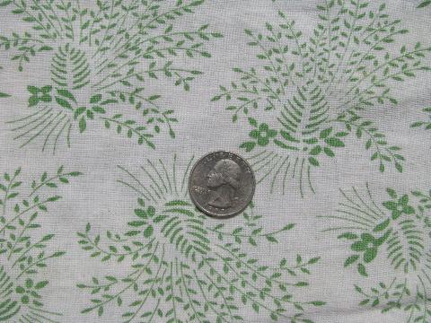 jadite green wheat sheaves, 1930's vintage print cotton feedsack fabric