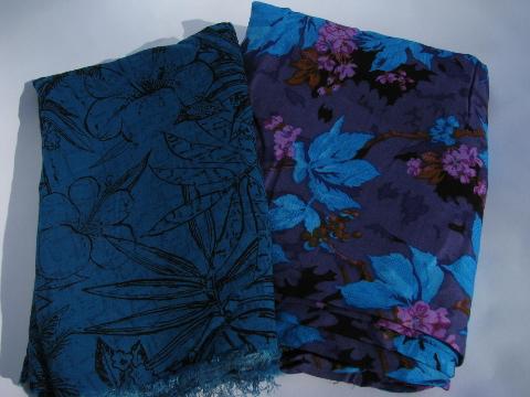 large lot rayon blend fabric, dress material prints, 10 yards +