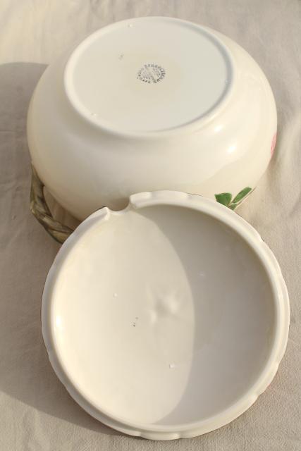 large soup tureen w/ notched lid, vintage Franciscan Desert Rose USA ... large soup tureen w/ notched lid, vintage Franciscan Desert Rose USA ...