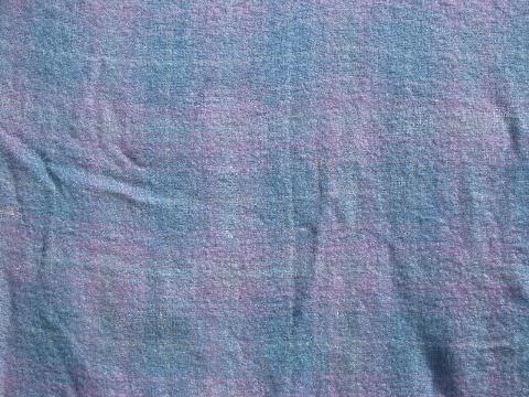 lavender / blue vintage handwoven mohair wool throw blanket