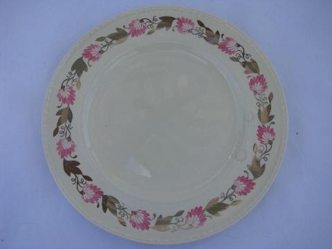 lot 12 antique English china dinner plates, early 1900s Wedgwood patterns