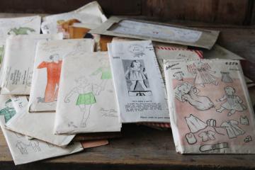 lot 1930s 40s vintage patterns for childrens clothes, little boys  girls toddlers heirloom sewing