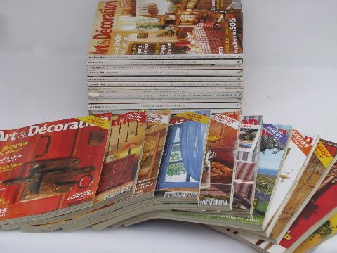 lot 24 back issues Art & Decoration - France, French home magazines