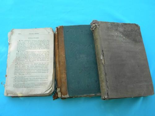 lot antique 1800s school books American history engraved illustrations