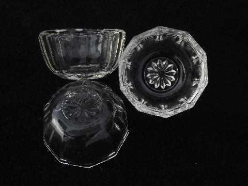 lot antique and vintage salts glass dishes, 32 individual salt dips