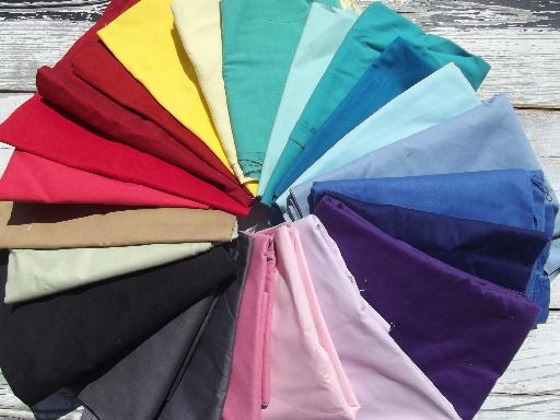 lot cotton and cotton blend quilt fabric solid colors, solids for quilting