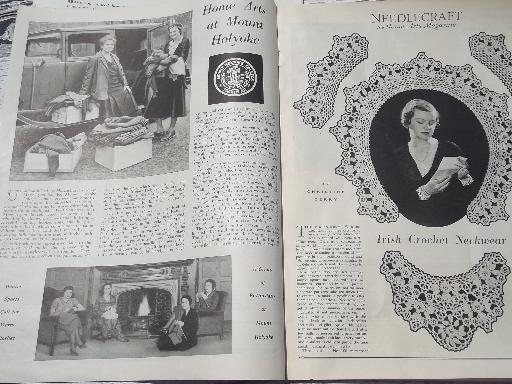 lot early 1900s vintage Needlecraft Home Arts magazines, antique patterns