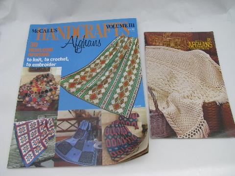 lot knitting / crochet pattern booklets, afghan - baby blanket patterns
