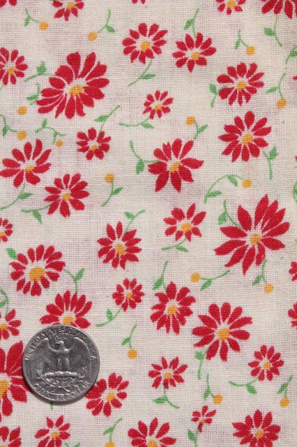 lot of 40s 50s vintage fabric feedsacks, print cotton feed sack collection, all flowers