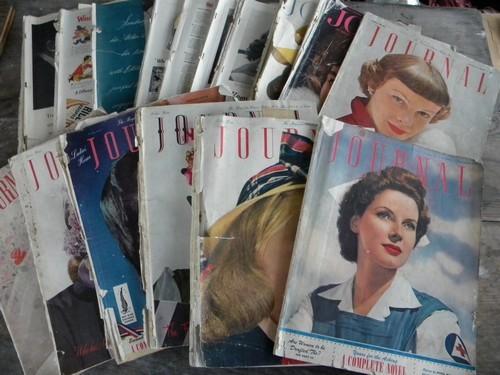 lot of WWII vintage Ladies Home Journal magazines graphics/advertising