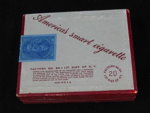 lot of mid-century vintage Regent cigarette boxes w/tax stamps
