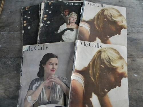 lot of old 1940s McCall's magazines graphics and vintage advertising