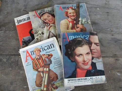 lot old 1930s and 1940s The American magazines vintage advertising and graphics