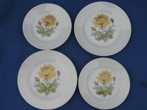 lot old flowered china small plates, vintage butter pats, doll dishes?