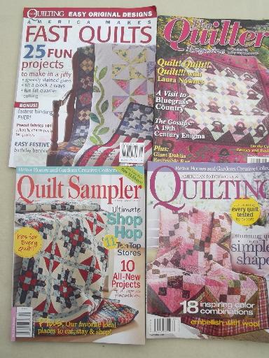 lot quilt pattern & quilting magazines, 30+ back issues assorted titles