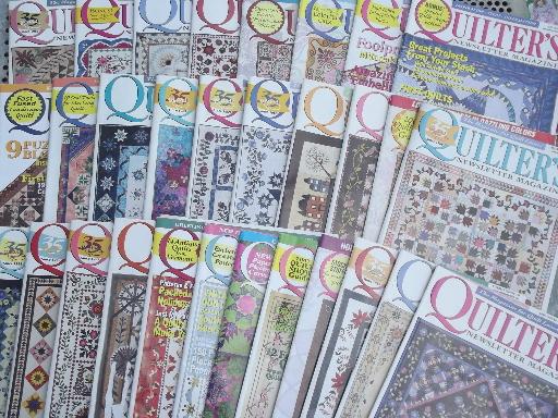 lot quilt pattern & quilting magazines, 50+ back issues QuiltMania etc.