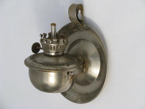 lot tiny oil lamps, ship's lantern pivot wall sconces, copper plate metal