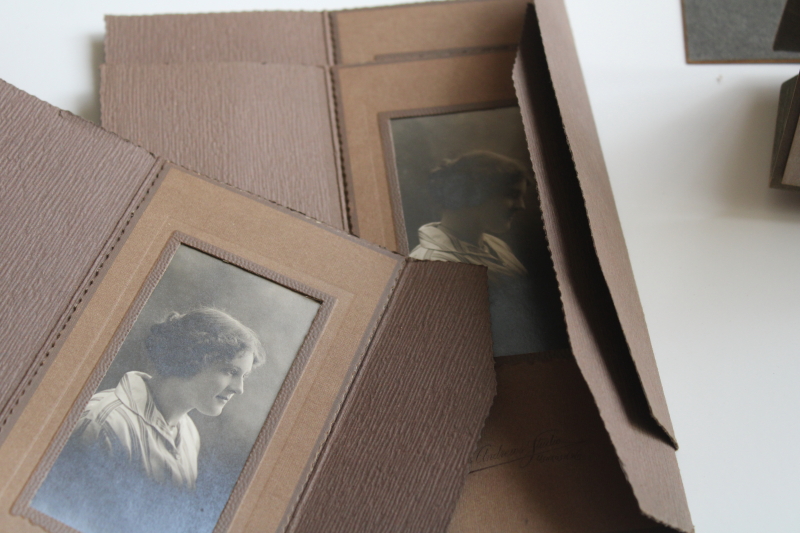 lot vintage black  white photos  cabinet cards, female portraits, women 1900 through 1930s