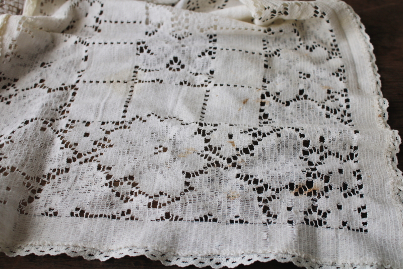 lot vintage lace runners for upcycle or french brocante shabby chic decor