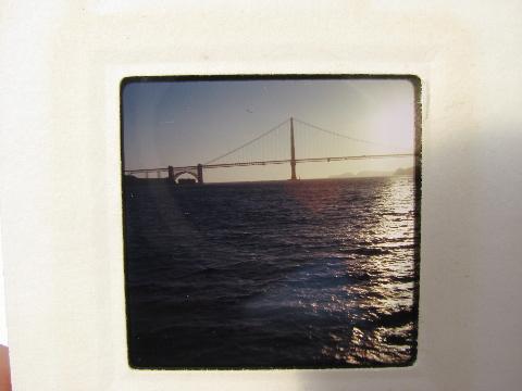 lot vintage slides photos of San Francisco Bay, Golden Gate Bridge, Alcatraz