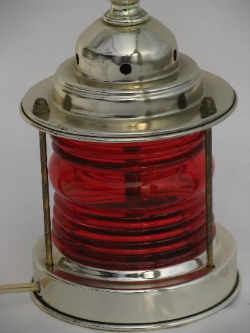 marine signal ship's lantern table lamp, retro 50s nautical style light