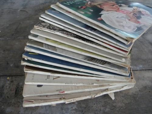 mid century 40s and 50s Woman's Day magazines art covers/advertising etc