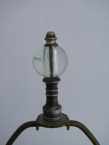 mid-century vintage Italy table lamp, ruby/crystal, Italian art glass