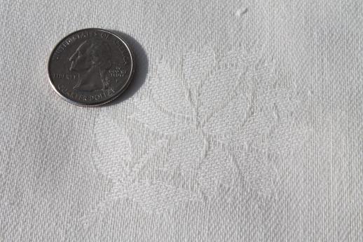 mint condition vintage Roanoke pattern cotton damask tablecloth, Rosemary label