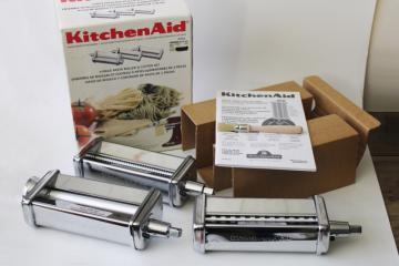 new open box KitchenAid mixer attachments, pasta roller  cutter set, wide  narrow cutters