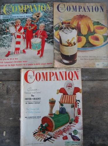old 40s and 50s Woman's Home Companion magazines Kinsey Report/advertising