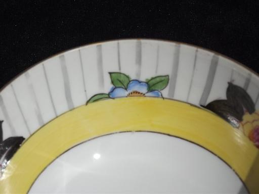 old M mark Noritake hand-painted china mayonnaise or sauce bowl w/ ladle