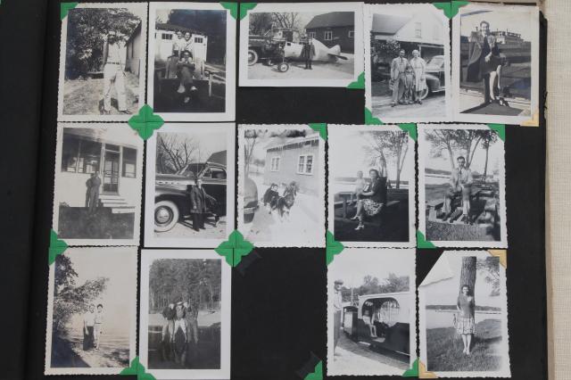 old album of vintage photos, 1930s pictures Milwaukee area small town Wisconsin life