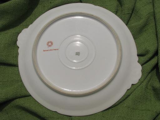 old antique CH Field GDA Haviland Limoges china serving plate w/handles