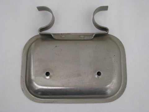 old nickel/chrome plates shower or lavatory soap dish