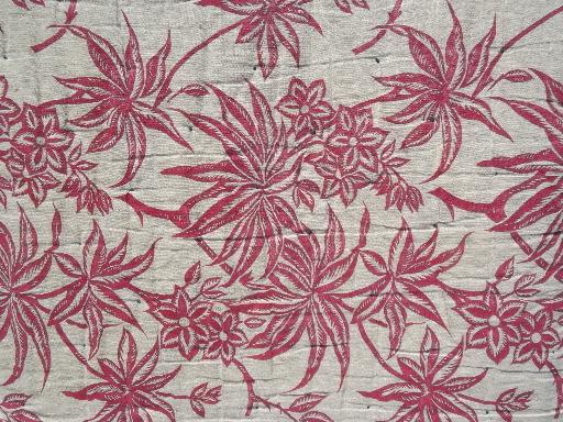 old turkey red print undyed cotton homespun wool filled whole cloth quilt