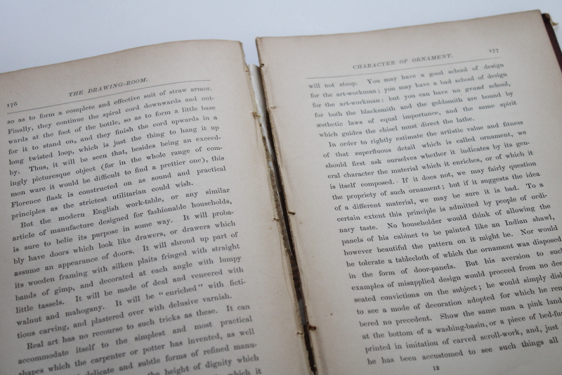 original 1872 first American edition Charles Eastlake Hints on Household Taste antique book