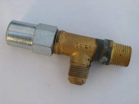 pair of new-old-stock Streamline/Mueller packed angle valves, A-13186