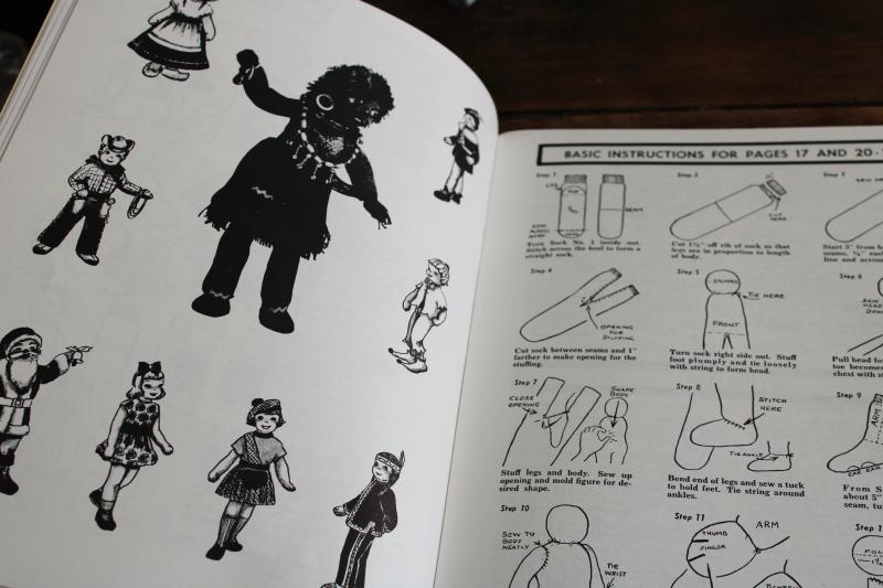 patterns & instructions for Rockford Red Heel Sock monkeys, sewing toys & dolls from socks