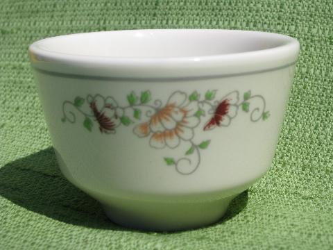 peony pattern rice/soup/noodle bowls, vintage Homer Laughlin china