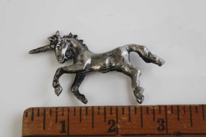 pewter miniature tiny unicorn mystical mythical fantasy role playing figurine