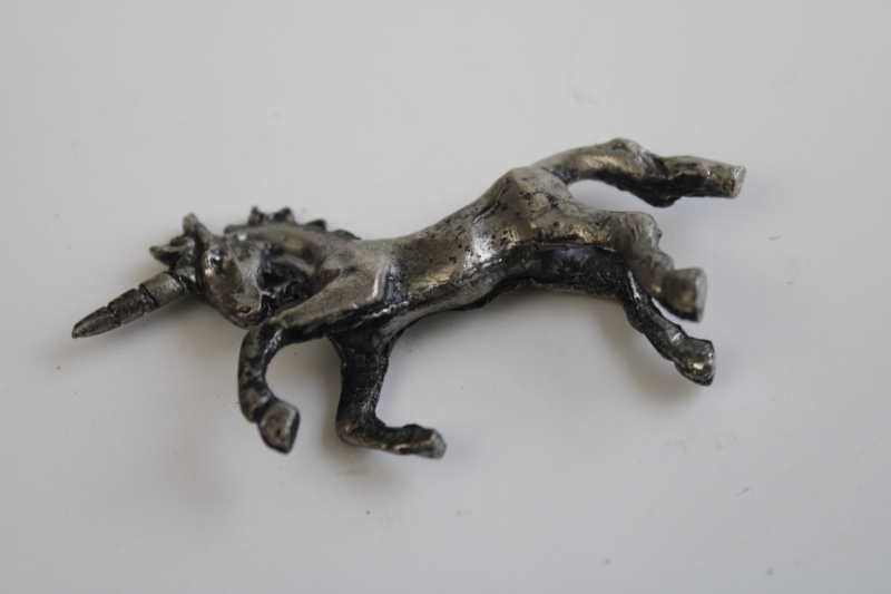 pewter miniature tiny unicorn mystical mythical fantasy role playing figurine