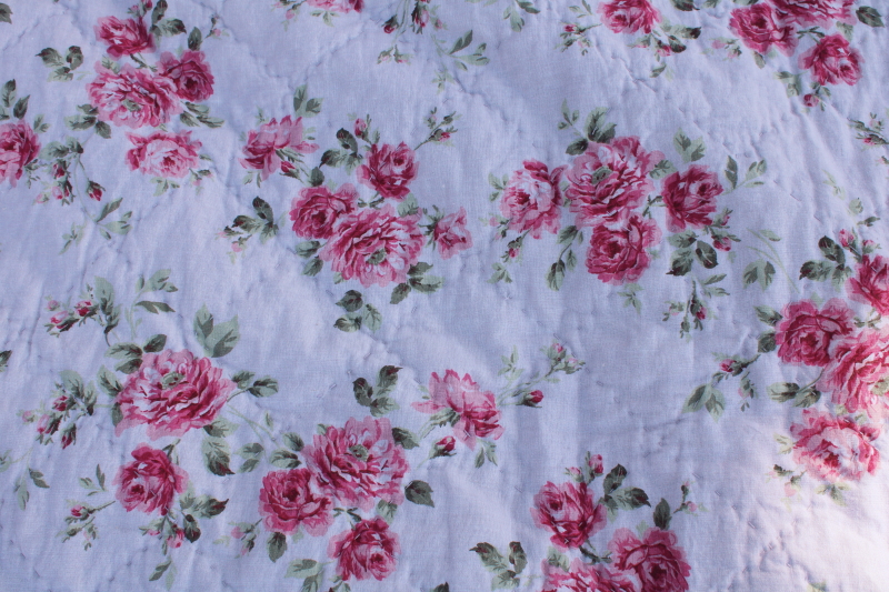 pink roses floral lavender cotton linen quilt Simply Shabby Chic Target king queen size