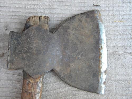 Primitive Antique Broad Axe Hatchet For Hand Hewing Barn Beams Etc